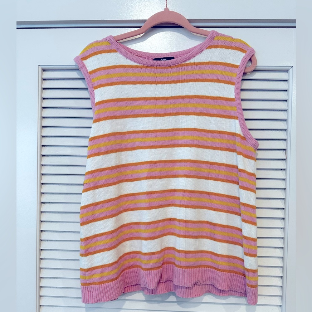 Striped sweater tank! Size 16